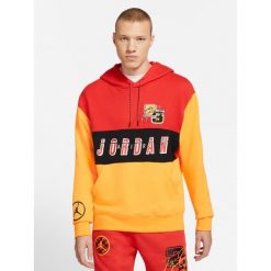 Bluza męska nike air jordan sport dna pullover hoodie chile red. Czerwone bluzy nierozpinane męskie Nike, m, bez wzorów, sportowe, bez ramiączek, bez kaptura. Za 399.00 zł.