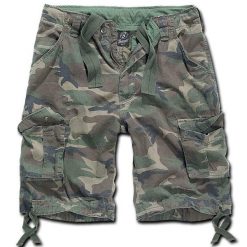 Szorty bushcraft męskie Brandit Urban Legend Vintage Woodland. Brązowe szorty sportowe męskie Brandit, bez wzorów, vintage. Za 239.50 zł.