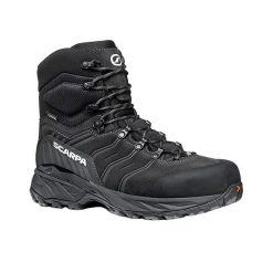 Buty trekkingowe SCARPA Rush Polar GTX. Czarne buty trekkingowe męskie Scarpa, bez wzorów, z polaru, bez zapięcia, trekkingowe. Za 909.99 zł.