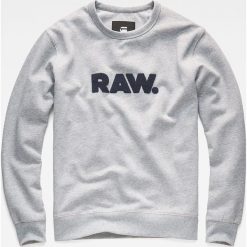 G-Star Raw - Bluza Hodin. Szare bluzy nierozpinane męskie marki G-Star Raw, m, z aplikacjami, z bawełny, retro, bez kaptura. W wyprzedaży za 179.90 zł.