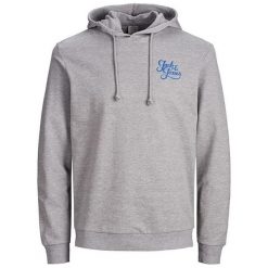 Jack&Jones Męska bluza Jorgalions Sweat Hood Brushed LightGrey Melange (rozmiar S). Bluzy nierozpinane męskie Jack&Jones, m, bez wzorów, sportowe, bez ramiączek, bez kaptura. W wyprzedaży za 73.00 zł.