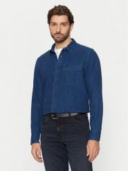 Lee Koszula jeansowa Leesure 112355712 Niebieski Regular Fit. Niebieskie koszule męskie Lee, m, bez wzorów, z bawełny, bez kołnierzyka, bez ramiączek. Za 149.99 zł.