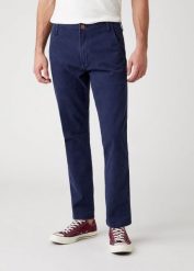 WRANGLER SPODNIE MĘSKIE CASEY CHINO LAKEPORT BLUE W1C050B08 112324479. Niebieskie eleganckie spodnie męskie Wrangler, bez wzorów, z bawełny, biznesowe. W wyprzedaży za 104.99 zł.