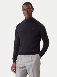 KARL LAGERFELD Golf 655002 554399 Granatowy Slim Fit. Niebieskie kardigany męskie KARL LAGERFELD, m, bez wzorów, z wełny, bez ramiączek. Za 599.99 zł.