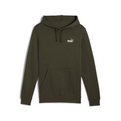 Męska bluza z kapturem Essentials z małym dwukolorowym logo No. 1 PUMA. Zielone bluzy z kapturem męskie Puma, m, bez wzorów, prążkowane, z kapturem. Za 229.00 zł.
