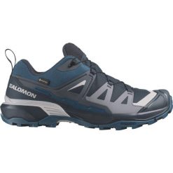 Buty trekkingowe męskie Salomon X Ultra 360 Gtx Gore-tex. Niebieskie buty trekkingowe męskie Salomon, bez wzorów, z gore-texu, sportowe, bez obcasa, bez zapięcia. Za 629.00 zł.