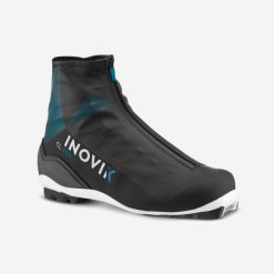 Buty do nart biegowych męskie Inovik XC S 500 styl klasyczny. Czarne buty do biegania męskie INOVIK, na zimę, bez wzorów, z kauczuku, bez zapięcia, narciarskie. Za 649.99 zł.