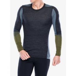 Bluza termoaktywna męska Smartwool Intraknit Thermal Merino BL Colorblock Crew. Szare bielizna termoaktywna męska Smartwool, m, bez wzorów, bez ramiączek, narciarskie. Za 438.99 zł.