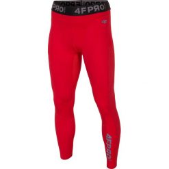 Bielizna baselayer 4FPro SPMF403 - czerwony allover. Długie spodnie sportowe męskie marki 4f. W wyprzedaży za 69.99 zł.