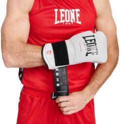 Tank top Leone Ambassador. Czerwone t-shirty sportowe męskie LEONE 1947, bez wzorów, sportowe, bez ramiączek. W wyprzedaży za 92.70 zł.