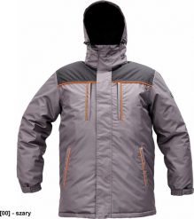 CERVA CREMORNE parka - męska zimowa parka, stały kaptur, przedłużony tył, 100% poliester - szary 3XL. Szare parki męskie CERVA, na zimę, m, bez wzorów, z poliesteru, bez kaptura. Za 202.63 zł.