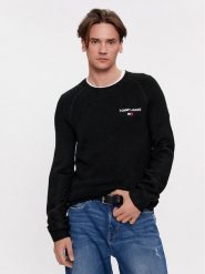 Tommy Jeans Sweter DM0DM17756 Czarny Regular Fit. Czarne kardigany męskie Tommy Jeans, l, bez wzorów, z jeansu, bez ramiączek. Za 329.99 zł.