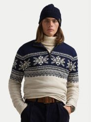 Polo Ralph Lauren Sweter 710952254001 Beżowy Regular Fit. Brązowe kardigany męskie Polo Ralph Lauren, m, bez wzorów, z bawełny, bez ramiączek. Za 719.99 zł.