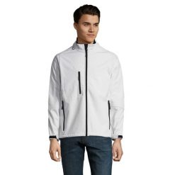 Kurtka Męska Relax Soft Shell. Białe kurtki męskie SOL'S, m, bez wzorów, sportowe, bez ramiączek, bez kaptura. Za 217.99 zł.