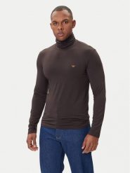 Emporio Armani Underwear Golf EM000388 AF14988 U6031 Brązowy Slim Fit. Brązowe kardigany męskie Emporio Armani Underwear, l, bez wzorów, bez ramiączek. Za 319.99 zł.