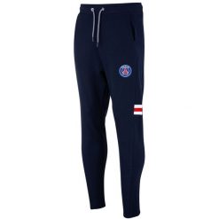 Spodnie treningowe PSG dla dorosłych. Niebieskie długie spodnie sportowe męskie PSG, bez wzorów, z dresówki, do piłki nożnej. Za 219.99 zł.