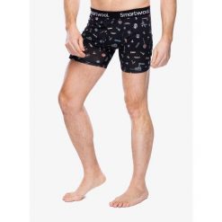 Bokserki termoaktywne męskie Smartwool Merino Boxer Brief Boxed. Czarne bielizna termoaktywna męska Smartwool, m, bez wzorów, z wełny, bez ramiączek, trekkingowe. Za 164.99 zł.