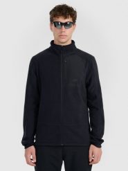 4F Polar ze stójką Polartec regular męski - czarny S. Czarne bluzy z polaru męskie 4f, m, bez wzorów, z materiału, bez ramiączek, bez kaptura. Za 299.99 zł.