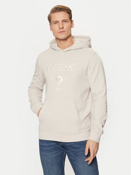 Guess Bluza M5RQ36 KCN01 Szary Regular Fit. Szare bluzy nierozpinane męskie Guess, m, z aplikacjami, z bawełny, bez ramiączek, bez kaptura. Za 219.99 zł.