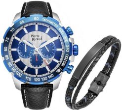 Zegarek męski Pierre Ricaud P97236.L217CH629.BBL czarny. Czarne zegarki męskie Pierre Ricaud. Za 535.00 zł.
