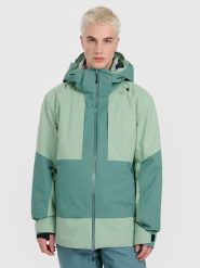 4F Kurtka narciarska membrana Dermizax 20000 męska - oliwkowa XXL. Brązowe kurtki narciarskie i snowboardowe męskie 4f, na zimę, m, bez wzorów, z materiału, bez kaptura, narciarskie, Dermizax. Za 1,499.99 zł.