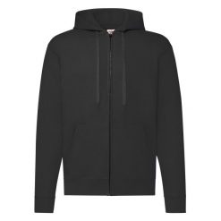 Klasyczna Kurtka Z Kapturem Dla Dorosłych Unisex. Czarne kurtki męskie Fruit of the Loom, xl, bez wzorów, klasyczne, bez ramiączek, z kapturem. Za 180.99 zł.