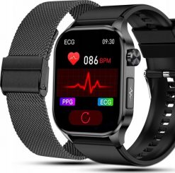 SMARTWATCH MĘSKI Zegarek EKG FUNKCJA POMIARU CUKRU AMOLED CIŚNIENIE ROZMOWY. Zegarki męskie JG Smart. Za 279.99 zł.