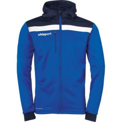 Kurtka Uhlsport Offense 23. Niebieskie kurtki męskie Uhlsport, bez wzorów, sportowe, bez ramiączek, z kapturem. W wyprzedaży za 201.00 zł.