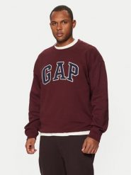 Gap Bluza 542210-00 Bordowy Regular Fit. Czerwone bluzy nierozpinane męskie GAP, m, bez wzorów, z bawełny, bez ramiączek, bez kaptura. Za 139.99 zł.