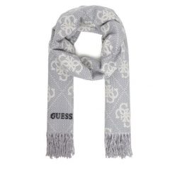 Szalik Guess. Szare szaliki męskie Guess, z aplikacjami. Za 239.99 zł.