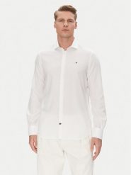 Tommy Hilfiger Koszula MW0MW39282 Biały Slim Fit. Białe koszule męskie Tommy Hilfiger, m, bez wzorów, z bawełny, bez kołnierzyka, bez ramiączek. Za 229.99 zł.