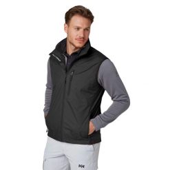 Kurtka uniwersalna męska Helly Hansen Crew Vest. Czarne kurtki męskie Helly Hansen, m, bez wzorów, z syntetyku, sportowe, bez ramiączek, bez kaptura. Za 672.00 zł.