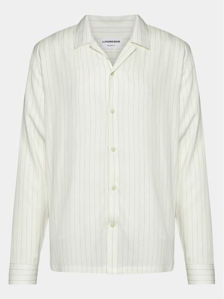 Lindbergh Koszula 30-203532 Biały Relaxed Fit. Białe koszule męskie Lindbergh, l, bez wzorów, z wiskozy, bez kołnierzyka, bez ramiączek. Za 129.99 zł.