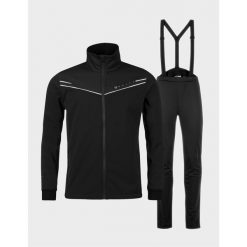 Komplet do narciarstwa biegowego męski Halti Vire XCT. Czarne spodnie narciarskie i snowboardowe męskie Halti, bez wzorów, narciarskie. Za 894.99 zł.