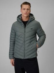 4F Kurtka z wypełnieniem syntetycznym męska - zielona S. Zielone kurtki męskie 4f, m, bez wzorów, z materiału, klasyczne, bez ramiączek, bez kaptura. Za 269.99 zł.