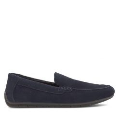 Mokasyny Rieker. Niebieskie mokasyny męskie Rieker, bez zapięcia. Za 349.99 zł.
