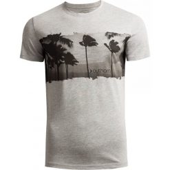 T-shirt męski TSM616 - chłodny jasny szary melanż - Outhorn. T-shirty męskie marki Outhorn. Za 39.99 zł.