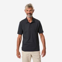 Polo żeglarskie męskie Decathlon 500. Szare koszulki polo męskie TRIBORD, l, bez wzorów, z materiału, sportowe, bez kołnierzyka, bez ramiączek. Za 119.99 zł.