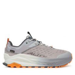 Trekkingi Altra. Szare buty trekkingowe męskie Altra, bez wzorów, sportowe, bez obcasa, bez zapięcia. Za 959.99 zł.