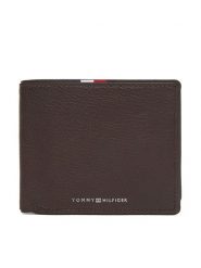 Tommy Hilfiger Portfel Th Corp Cc Flap & Coin AM0AM13741 Brązowy. Brązowe portfele męskie Tommy Hilfiger, bez wzorów, ze skóry. Za 279.99 zł.