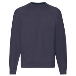 Klasyczna Bluza Raglanowa Unisex Dla Dorosłych. Niebieskie bluzy nierozpinane męskie Fruit of the Loom, m, bez wzorów, klasyczne, bez ramiączek, bez kaptura. Za 98.99 zł.