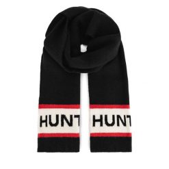 Szalik Hunter. Czarne szaliki męskie Hunter, bez wzorów. Za 89.99 zł.