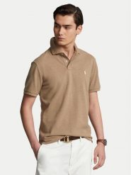 Polo Ralph Lauren Polo 710680784298 Brązowy Regular Fit. Brązowe koszulki polo męskie Polo Ralph Lauren, m, bez wzorów, z bawełny, bez kołnierzyka, bez ramiączek. Za 529.99 zł.