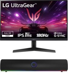 Monitor LG UltraGear 24GS60F-B + Soundbar Genesis Helium 312BT (NCS-2185). Soundbary LG. Za 628.00 zł.
