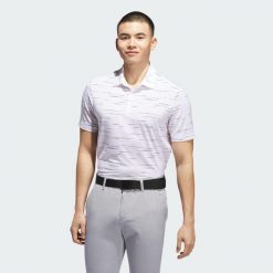 Koszulka Ultimate365 Mesh Glimmer Print Polo. Czerwone koszulki polo męskie ADIDAS, m, bez wzorów, z meshu, sportowe, bez kołnierzyka, bez ramiączek. Za 279.00 zł.