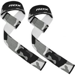 Paski do podnoszenia ciężarów RDX W1 Weight Training Wrist Straps. Szare paski męskie RDX SPORTS, bez wzorów, sportowe. Za 49.99 zł.