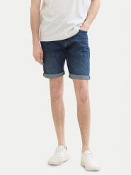 Tom Tailor Szorty jeansowe 1040194 Granatowy Regular Fit. Niebieskie szorty męskie Tom Tailor, bez wzorów, z bawełny. Za 159.99 zł.