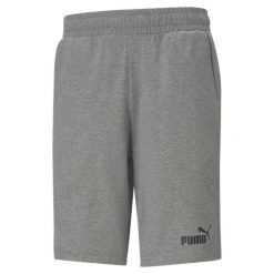 Męskie szorty z dżerseju Essentials PUMA Medium Gray Heather. Szare szorty sportowe męskie Puma, bez wzorów, z dżerseju, sportowe. Za 183.50 zł.