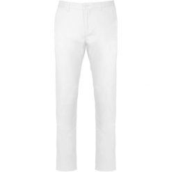 Spodnie Kariban Chino. Białe eleganckie spodnie męskie KARIBAN, bez wzorów. Za 212.00 zł.