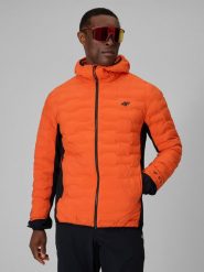 4F Kurtka trekkingowa z wypełnieniem Primaloft Silver męska - pomarańczowa M. Brązowe kurtki męskie 4f, l, bez wzorów, z materiału, bez ramiączek, bez kaptura. Za 399.99 zł.